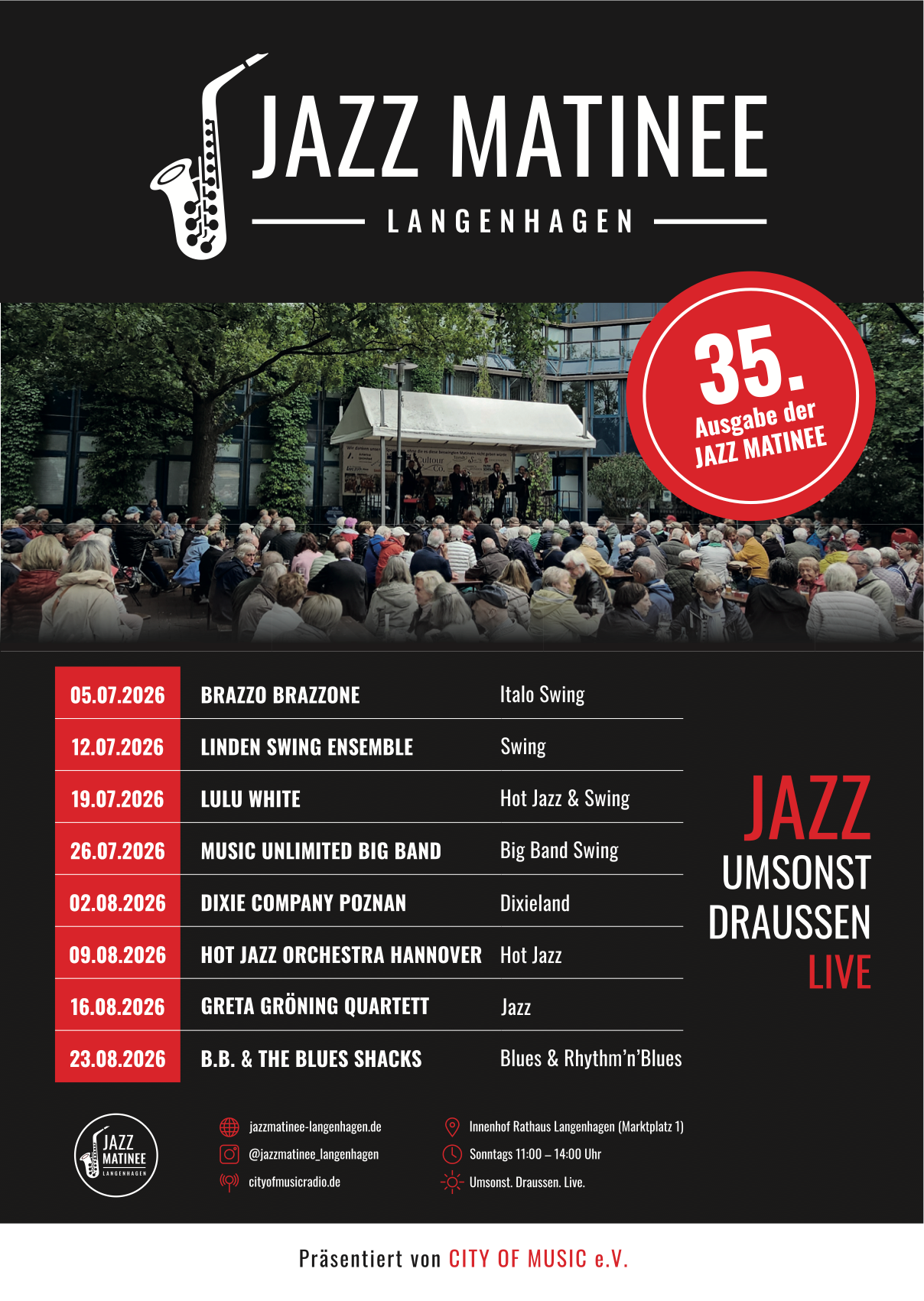 Plakat der Jazzmatinee Langenhagen